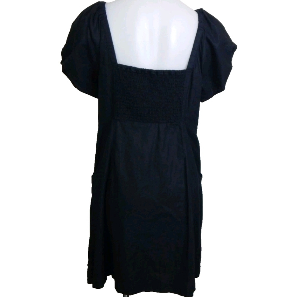 Madewell Cotton Linen Puff Sleeve Dress - Picture 4 of 4